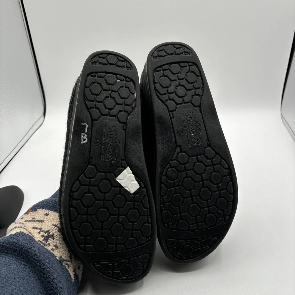 Stegmann Wool Clogs Men's 8.5‎ Slip On Shoes Slippers Germany Poly Sole
